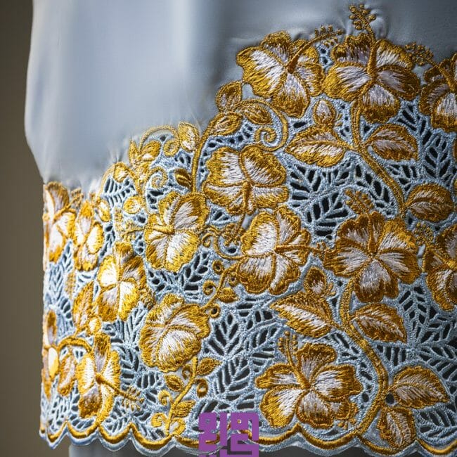 Baju Pengantin Kurung Pahang Sulam