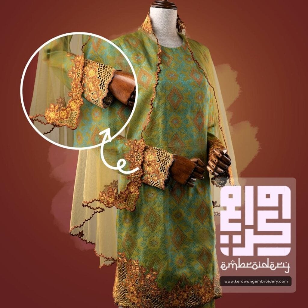 Tempahan Jahit Sulam Kerawang Busana Pengantin 163
