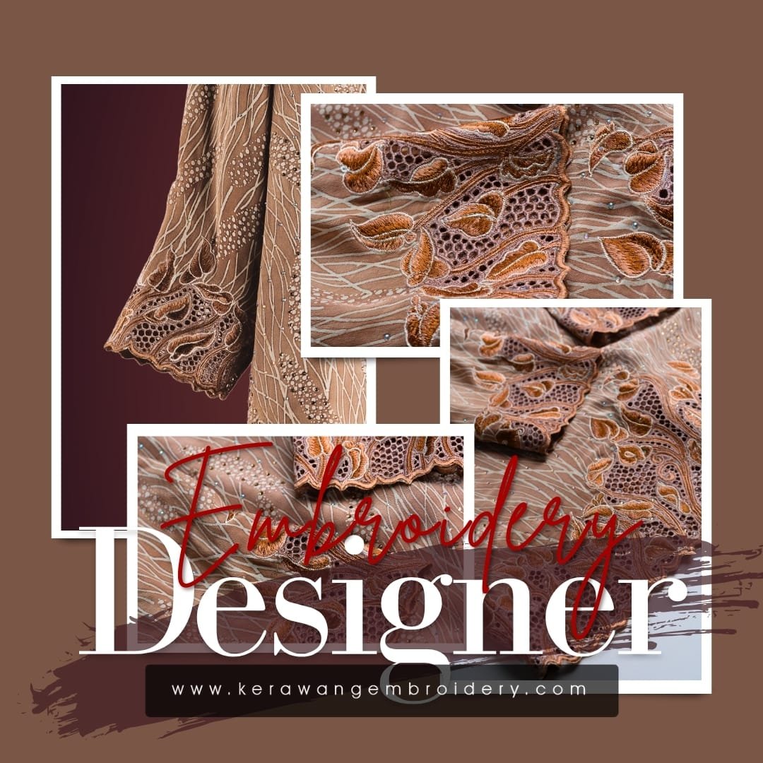 Kurung Moden Eksklusif Bersulam Kerawang Sarang Lebah 10