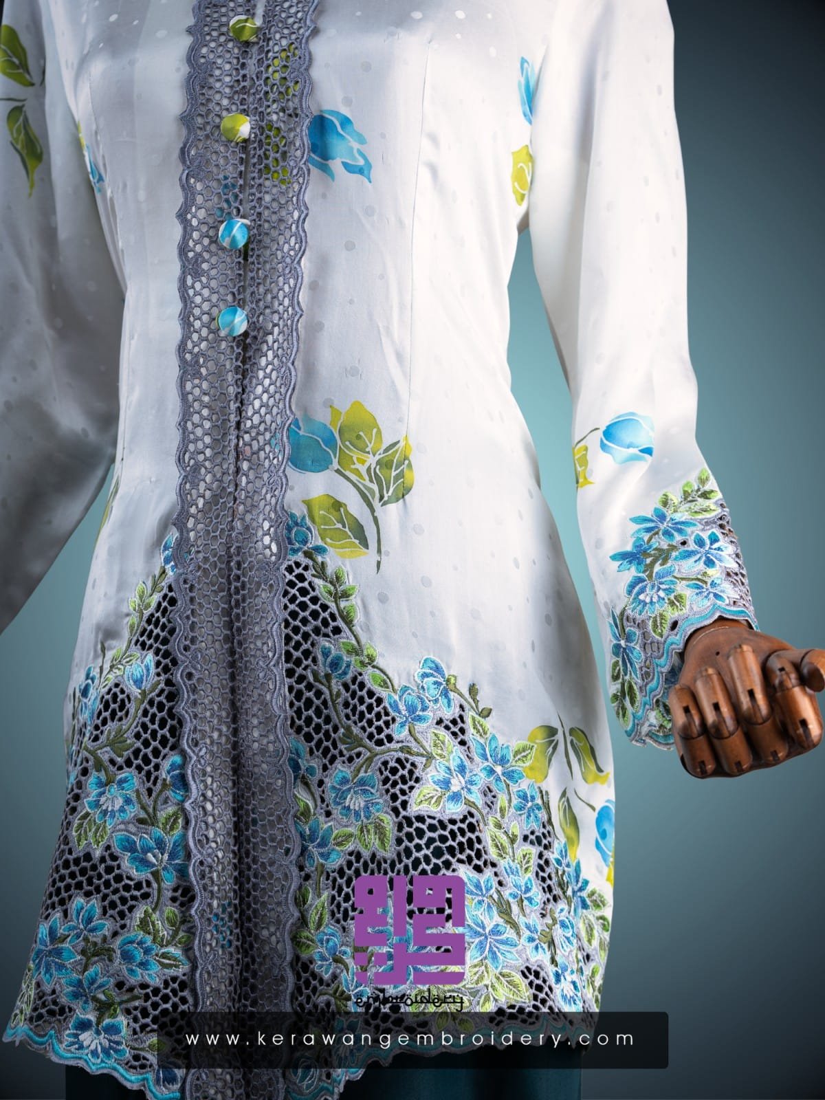 Kebaya Tradisi Motif Magnolia Flower-08